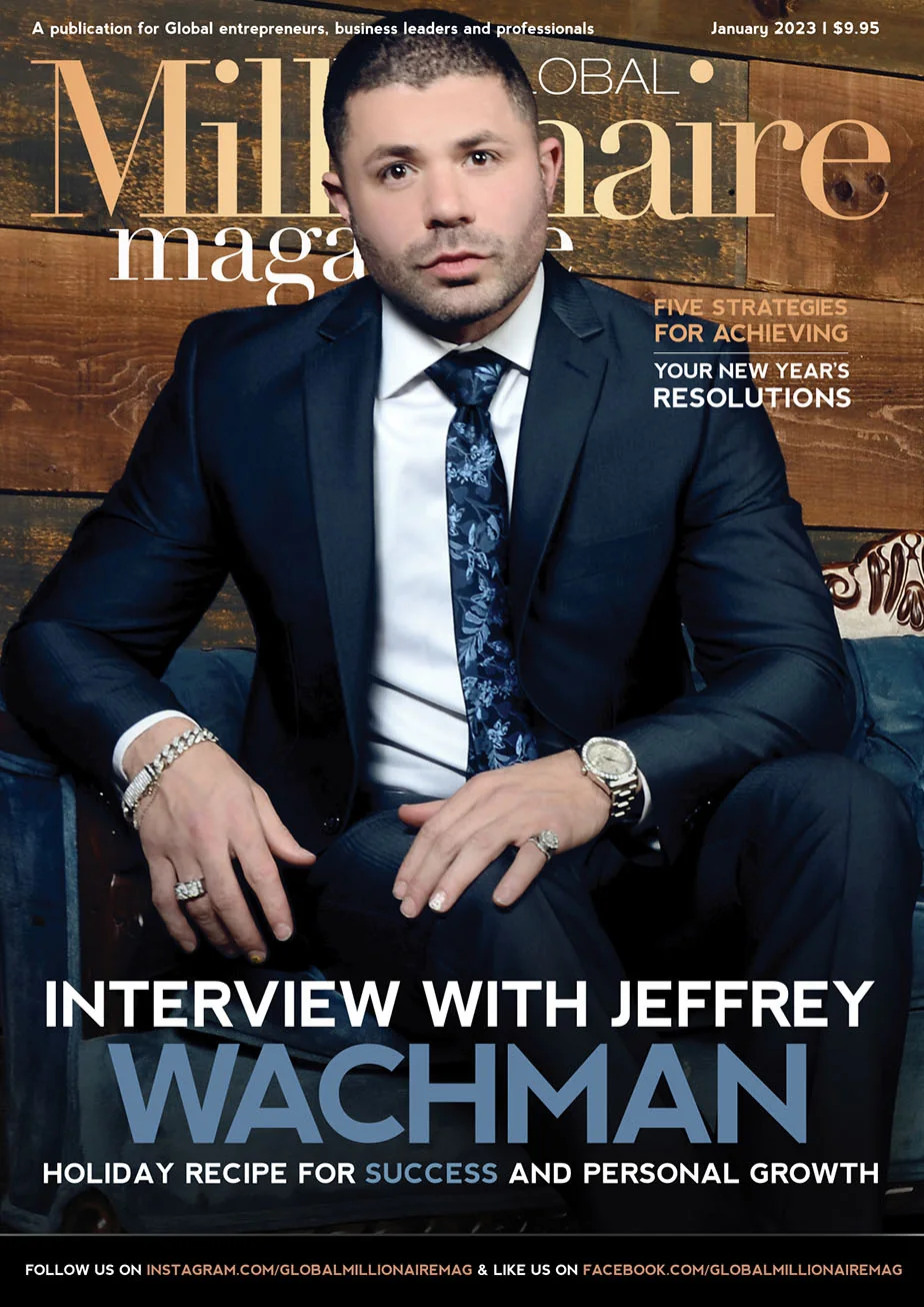 Jeffrey Wachman on the cover of Global Millionaire magazine